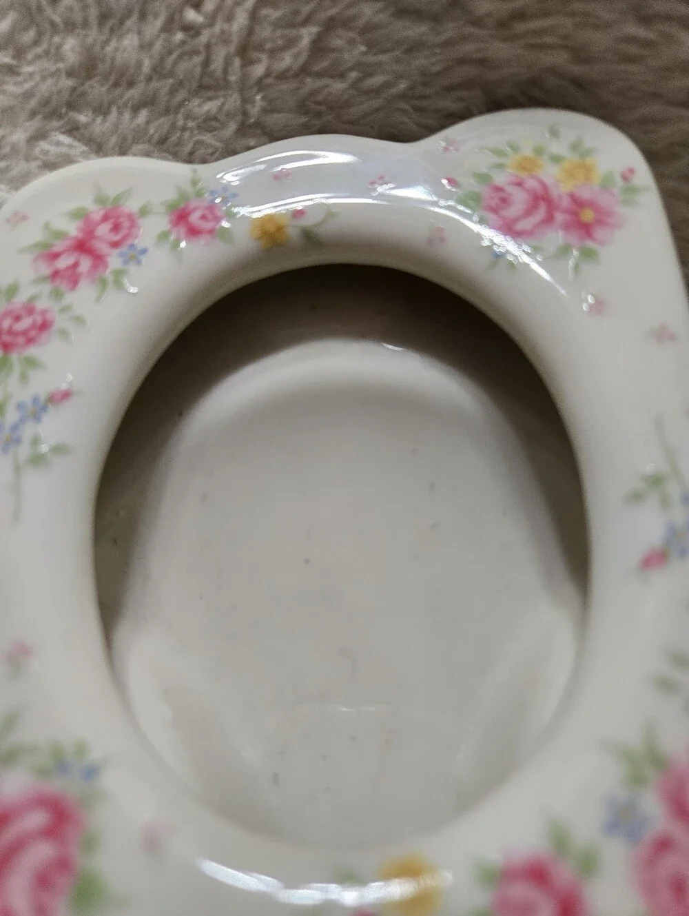 Vintage Ceramic Floral Small Japan Stamped Pictured Frame